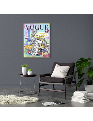 Tableau Bugs Bunny et Lola 60x80 – pop art déco murale gloss