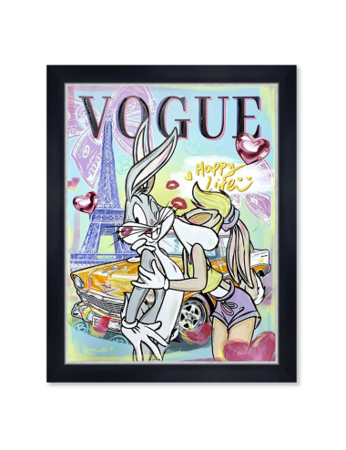 Tableau Bugs Bunny et Lola 60x80 – pop art déco murale gloss