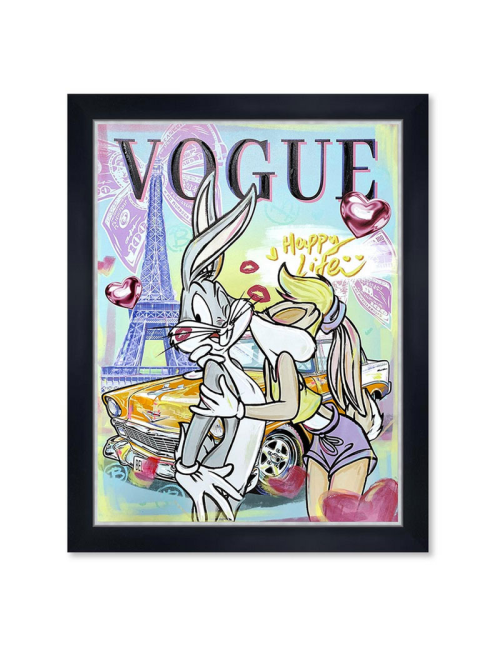 Tableau Bugs Bunny et Lola 60x80 – style pop art