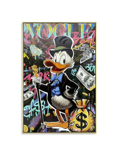 Tableau Picsou pop art 60x90 – déco murale colorée
