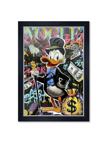 Tableau Picsou pop art 60x90 – déco murale colorée