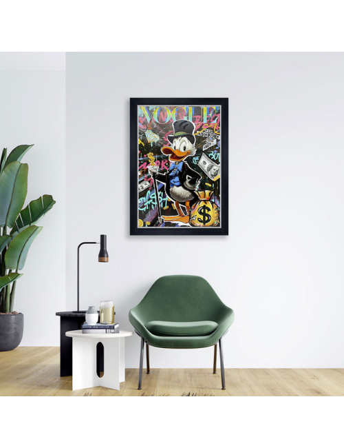 Tableau Picsou pop art 60x90 – déco murale colorée