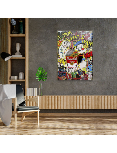 Tableau Popeye 60x90 – style pop art déco murale street art