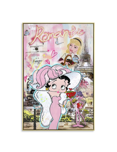 Tableau Betty Boop & Panthère Rose – style pop art 60x90