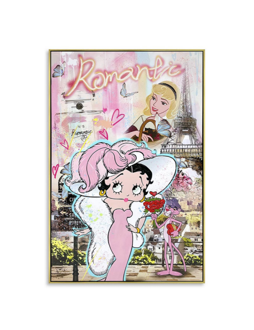 Tableau Betty Boop & Panthère Rose – style pop art 60x90