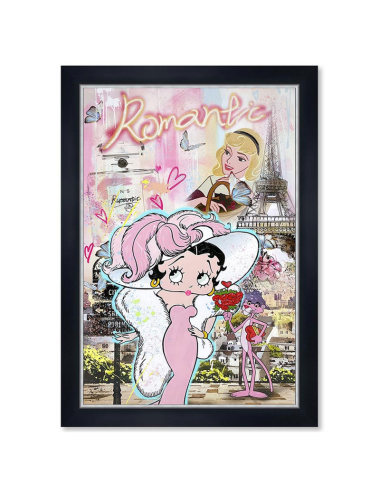 Tableau Betty Boop & Panthère Rose – style pop art 60x90