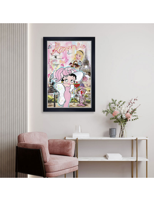 Tableau Betty Boop & Panthère Rose – style pop art 60x90