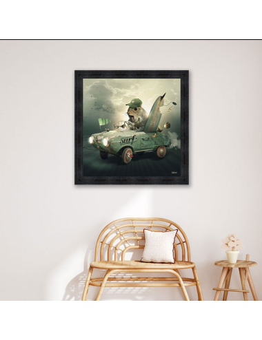 Tableau California Surf – Sylvain Binet – déco murale rétro fun