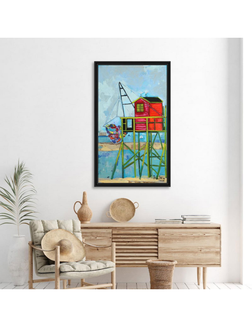 Tableau Bonne pêche-70x120 – Martine Gonnin