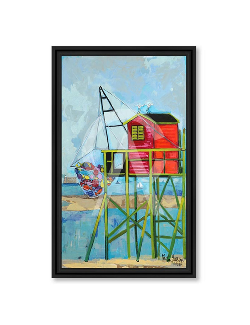 Tableau Bonne pêche-70x120 – Martine Gonnin