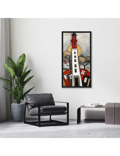 Tableau Rouge Phare – Martine Gonnin