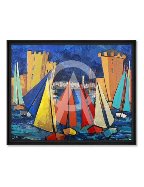 Tours et Voiliers 40x50 – Martine Gonnin