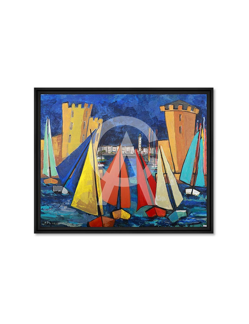 Tours et Voiliers 80x100cm – Martine Gonnin
