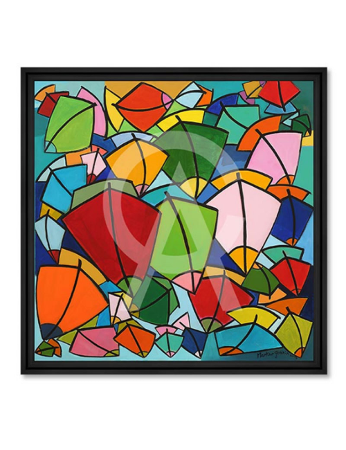 Tableau barques colorées – Martine Gonnin
