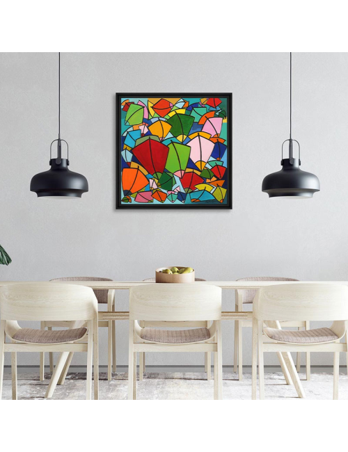 Tableau barques colorées – Martine Gonnin