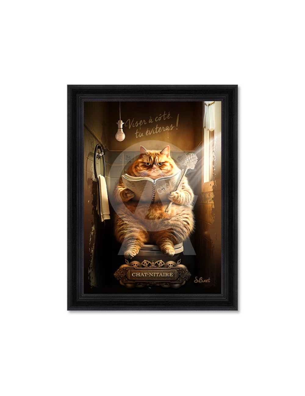 Tableau Chat-Nitaire 80x120cm – Sylvain Binet