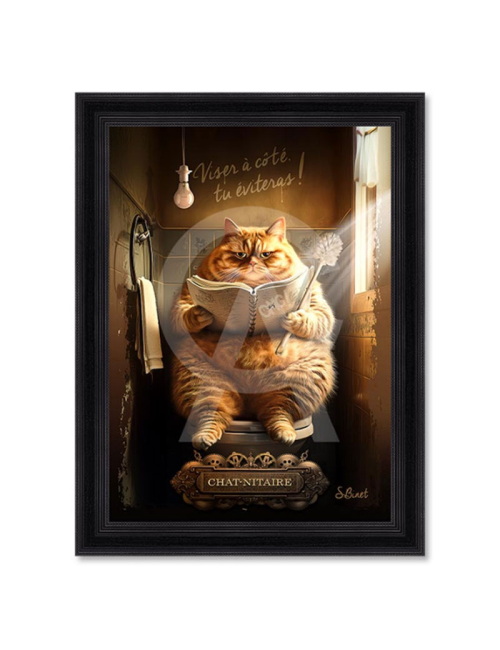 Tableau Chat-Nitaire 80x120cm – Sylvain Binet