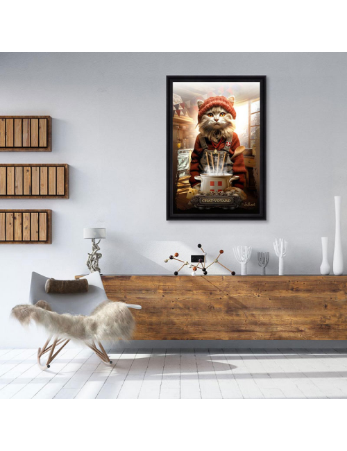 Tableau Chat-Voyard 80x120cm – Sylvain Binet