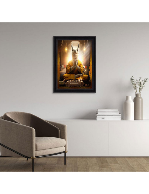Tableau Dalaï-Lama 80x120cm – Sylvain Binet