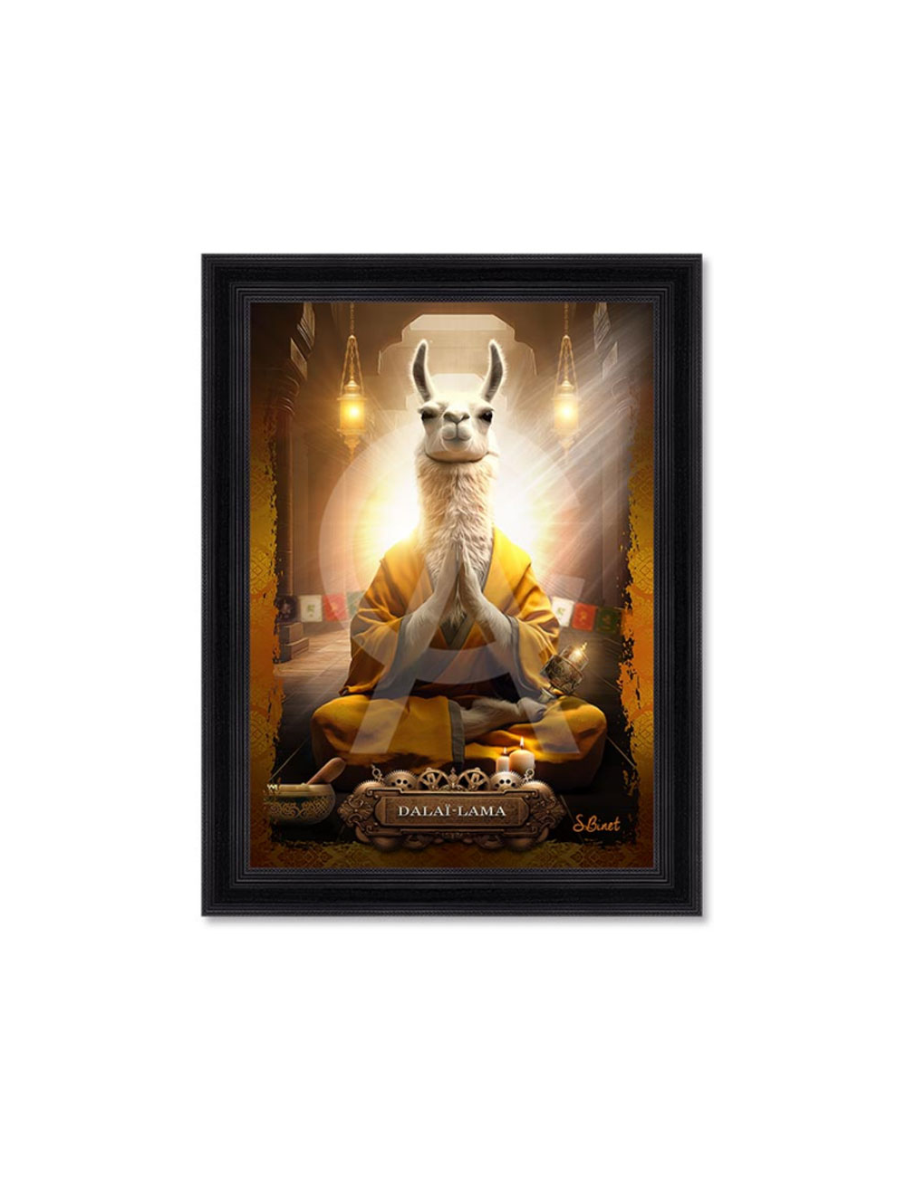 Tableau Dalaï-Lama 80x120cm – Sylvain Binet