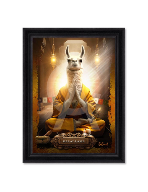 Tableau Dalaï-Lama 80x120cm – Sylvain Binet