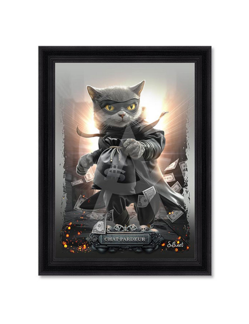 Tableau Chat-Pardeur 80x120cm– Sylvain Binet