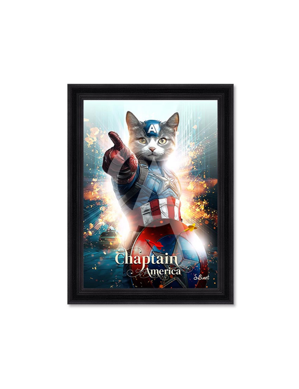 Tableau Chaptain America 80x120cm – Sylvain Binet