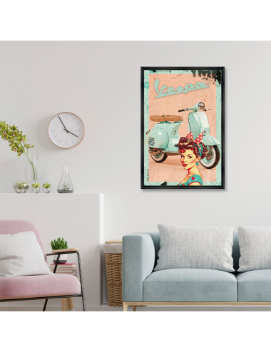 Tableau Rubix Vespa Rétro – Déco murale vintage italienne pop
