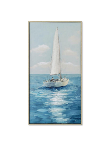 Tableau voilier toile encadrée – 60x120 cm