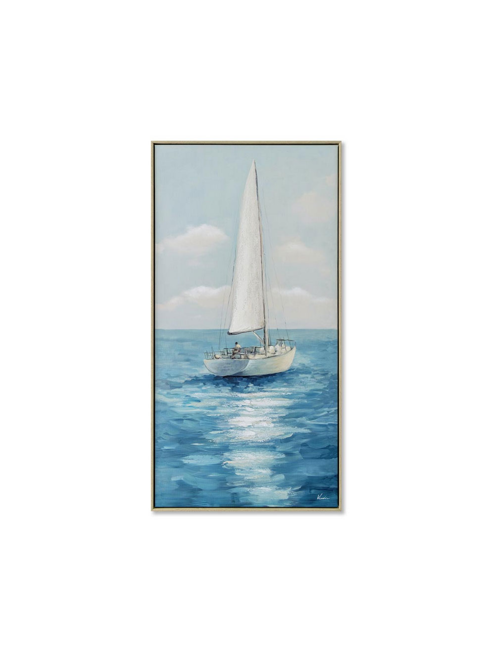 Tableau voilier toile encadrée – 60x120 cm