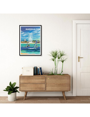 Marseille Le Prado- Affiche travel poster