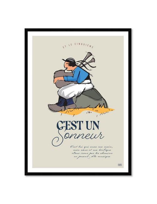 C'est un sonneur – Affiche régionale par Gwen