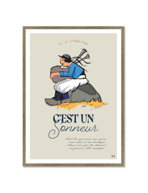 C'est un sonneur – Affiche régionale par Gwen