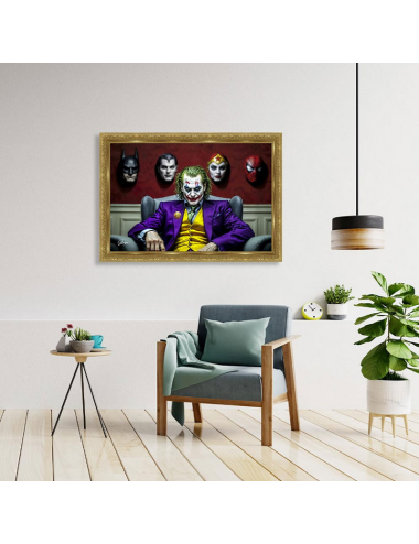 Tableau The Masks 80x120 – Joker par Alexandre Granger, art pop