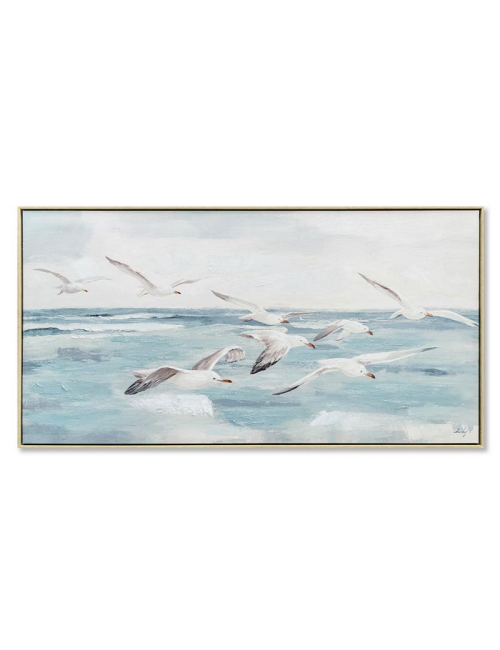 Tableau mouettes en vol – toile bord de mer