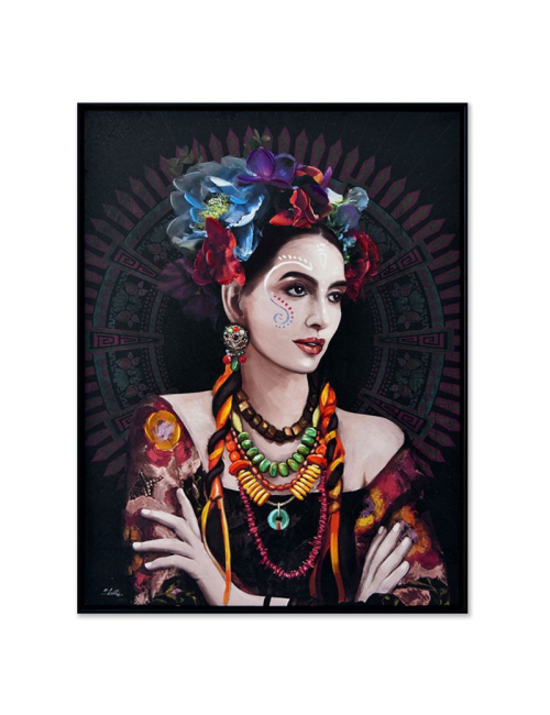Tableau femme mexicaine bohème – toile 60x80