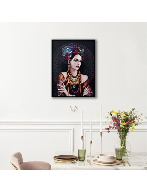Tableau femme mexicaine bohème – toile 60x80