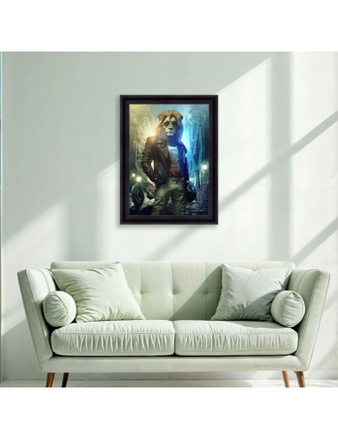 Tableau Lion Harley Sylvain Binet – Décoration murale moderne