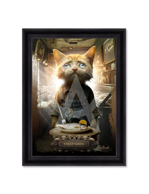 Tableau Chat-Grin 80x120cm – Sylvain Binet