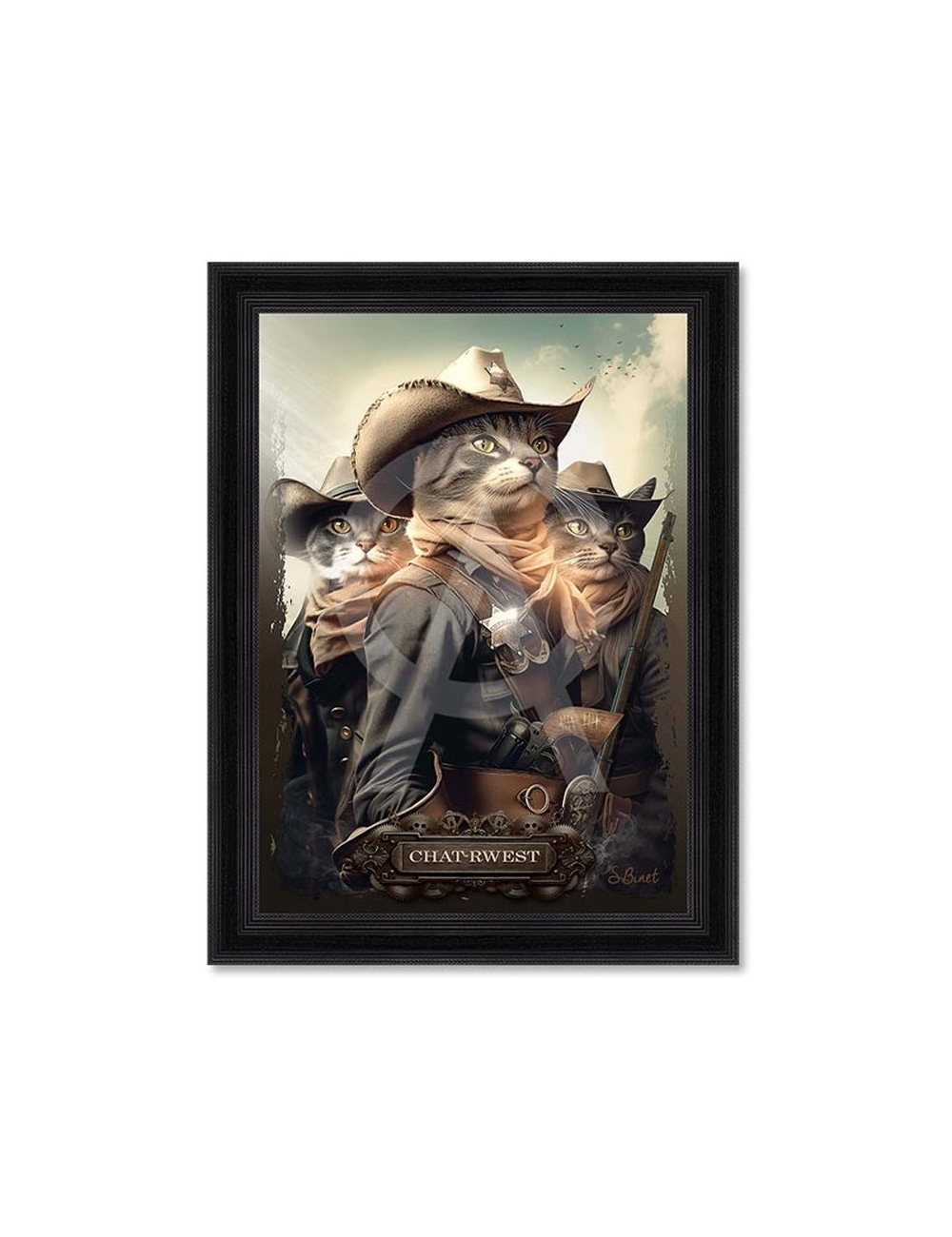 Tableau Chat-rwest 80x120 – Sylvain Binet