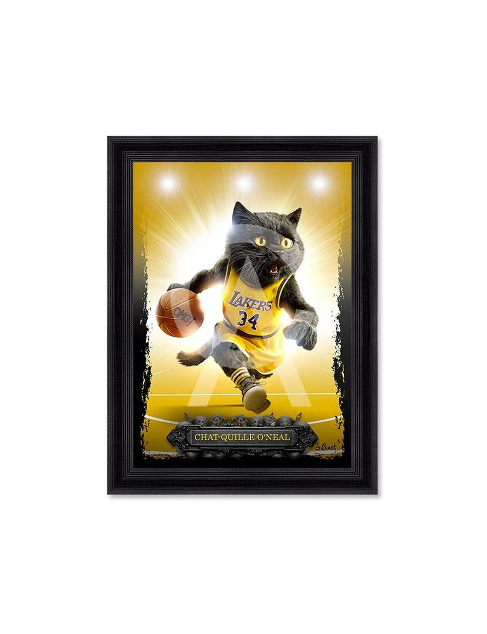 Tableau Chat-quille O’Neal 80x120 cm – Sylvain Binet