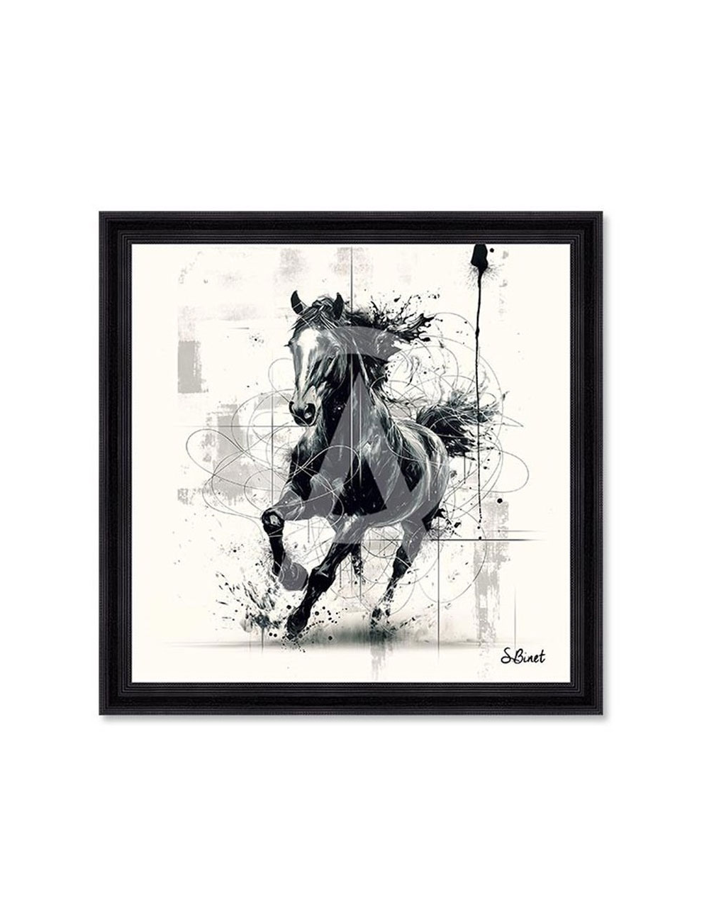 Tableau Cheval N&B V3 – Sylvain Binet