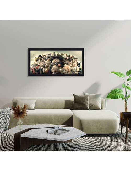 Tableau Pano Chats 63x140 cm – Sylvain Binet