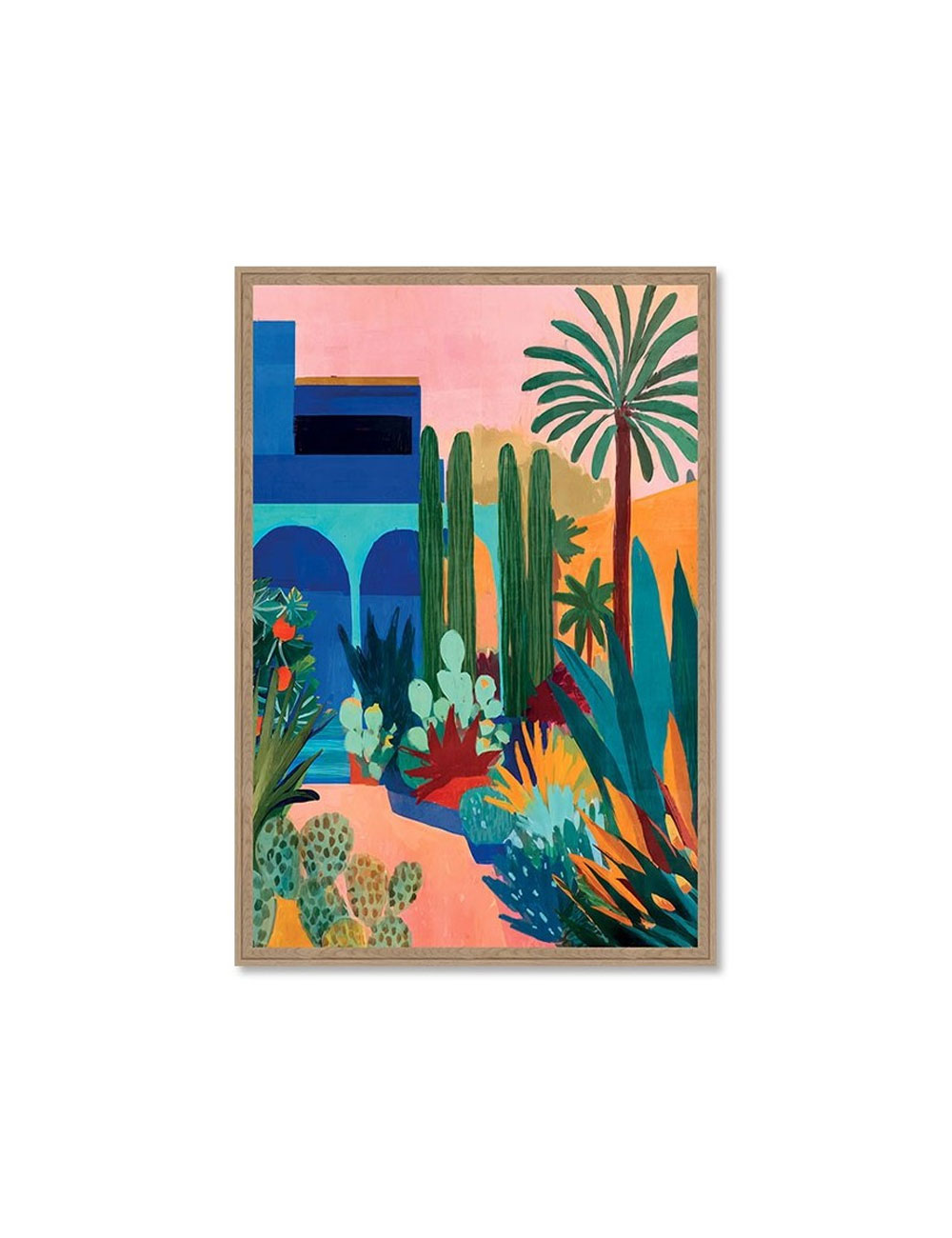 Tableau 80x120 végétation exotique colorée