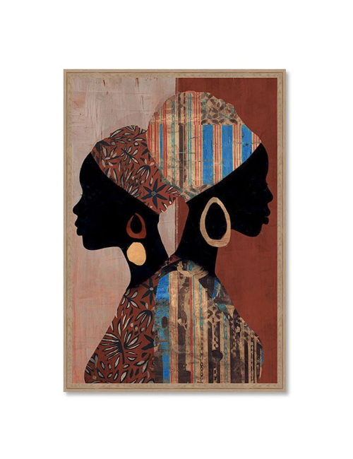 Tableau 80x120 silhouettes africaines design