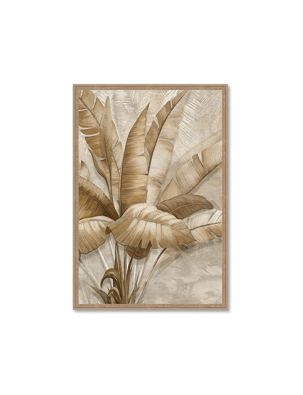 Tableau 80x120 végétal exotique rétro beige