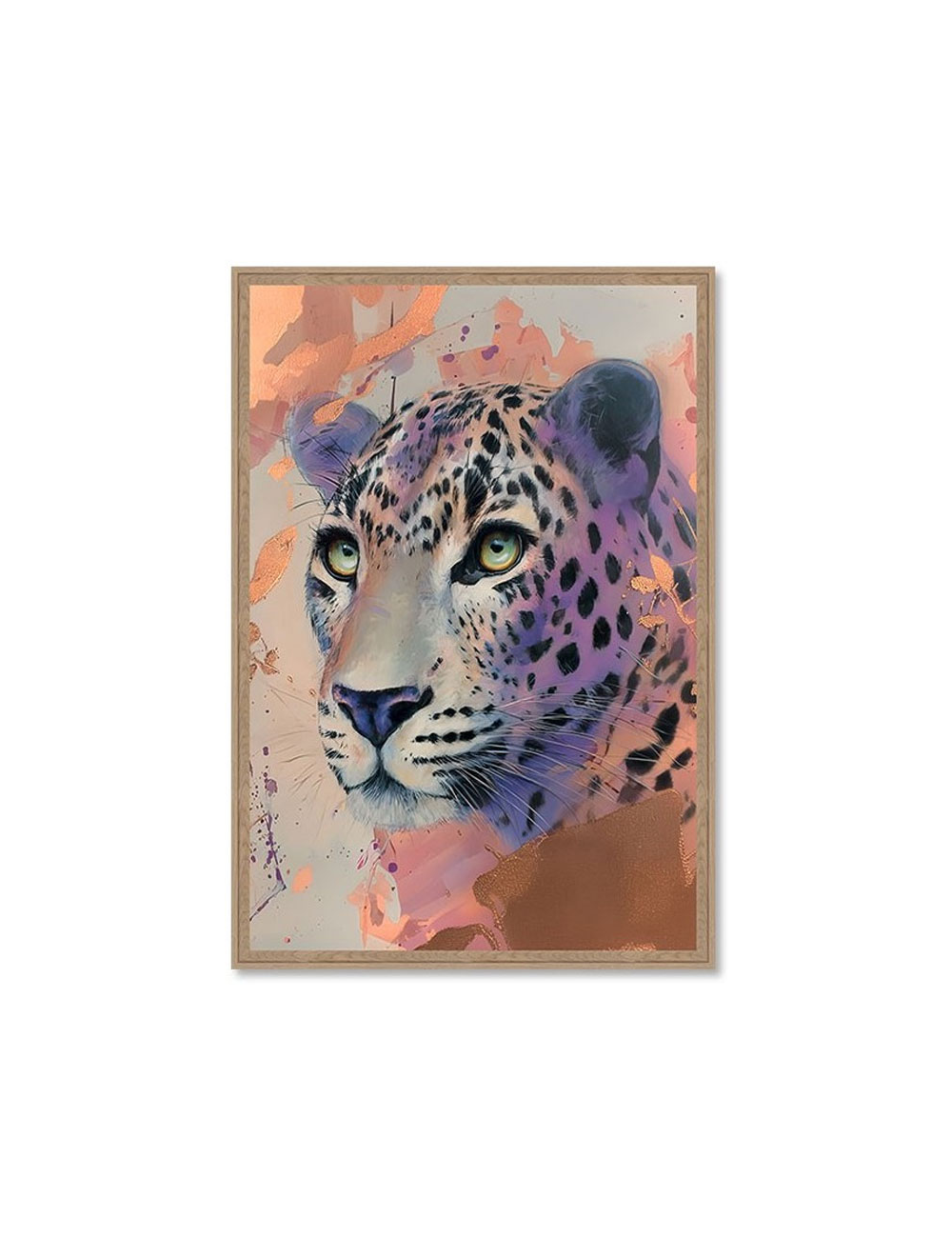 Tableau 80x120 portrait léopard sauvage