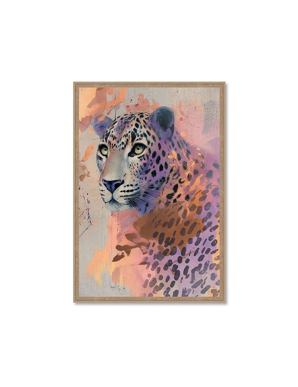 Tableau 80x120 léopard sauvage moderne