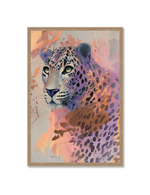 Tableau 80x120 léopard sauvage moderne