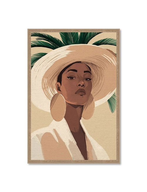 Tableau 80x120 portrait femme rétro élégant